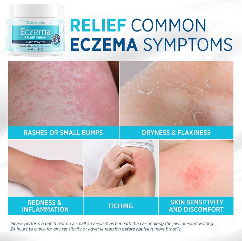 Roycederm Eczema & Psoriasis Cream for Dry, Itchy Skin – Moisturizer for Sensitive Skin, Eczema, Psoriasis & Dermatitis – 1% Colloidal Oatmeal + Ceramides – Steroid-Free for Adults, Kids & Babies - Image 4